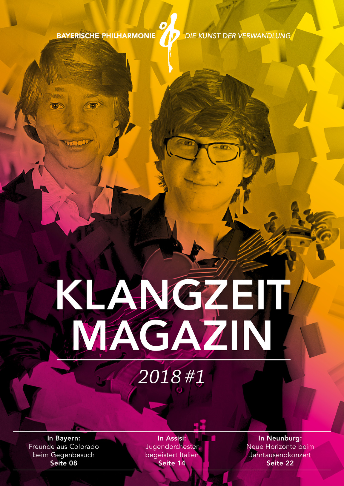 Das soeben erschienene Klangzeit-Magazin 2017/18 der Bayerischen Philharmonie widmet dem Neunburger Jubiläums-Kulturprojekt "Jahrtausendkonzert" eine illustrierte Doppelseite.